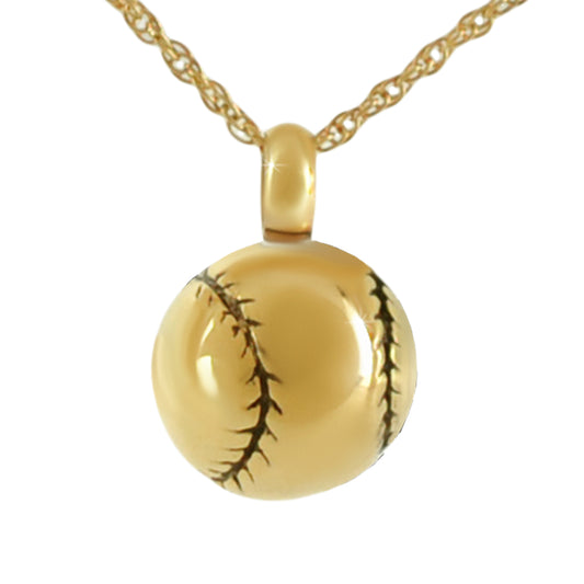 Baseball Fanatic Gold Pendant