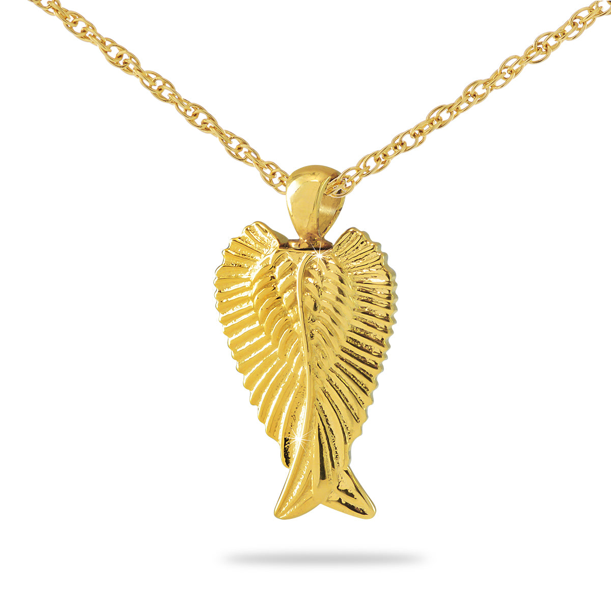 Cherished Angel Wings Gold Pendant
