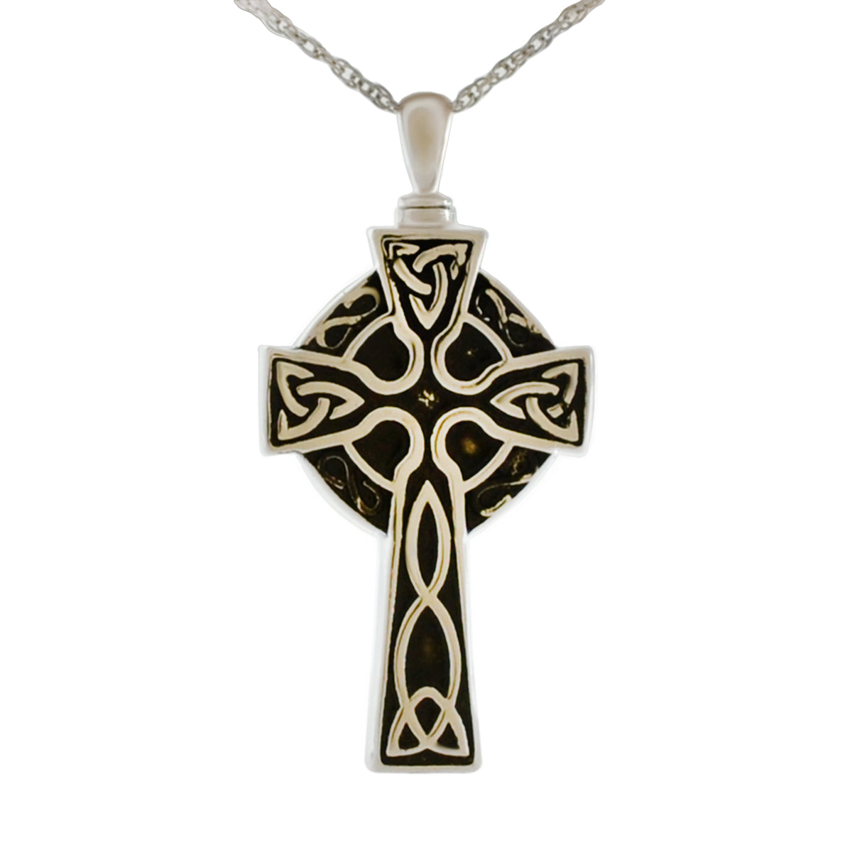Celtic Cross Stainless Pendant Urn